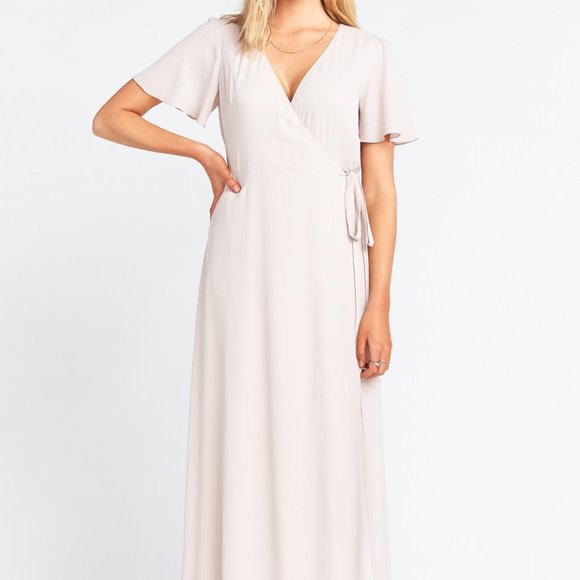 Noelle Flutter Wrap Dress - - Picture 1 of 8